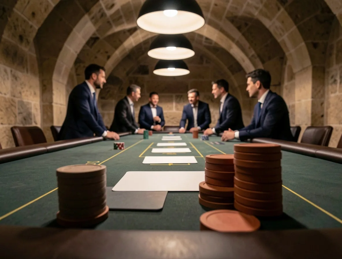 Table de poker business et réflexion stratégique à HallSteer Bordeaux