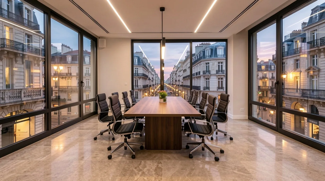 Intérieur des espaces de travail et salons professionnels HallSteer à Bordeaux