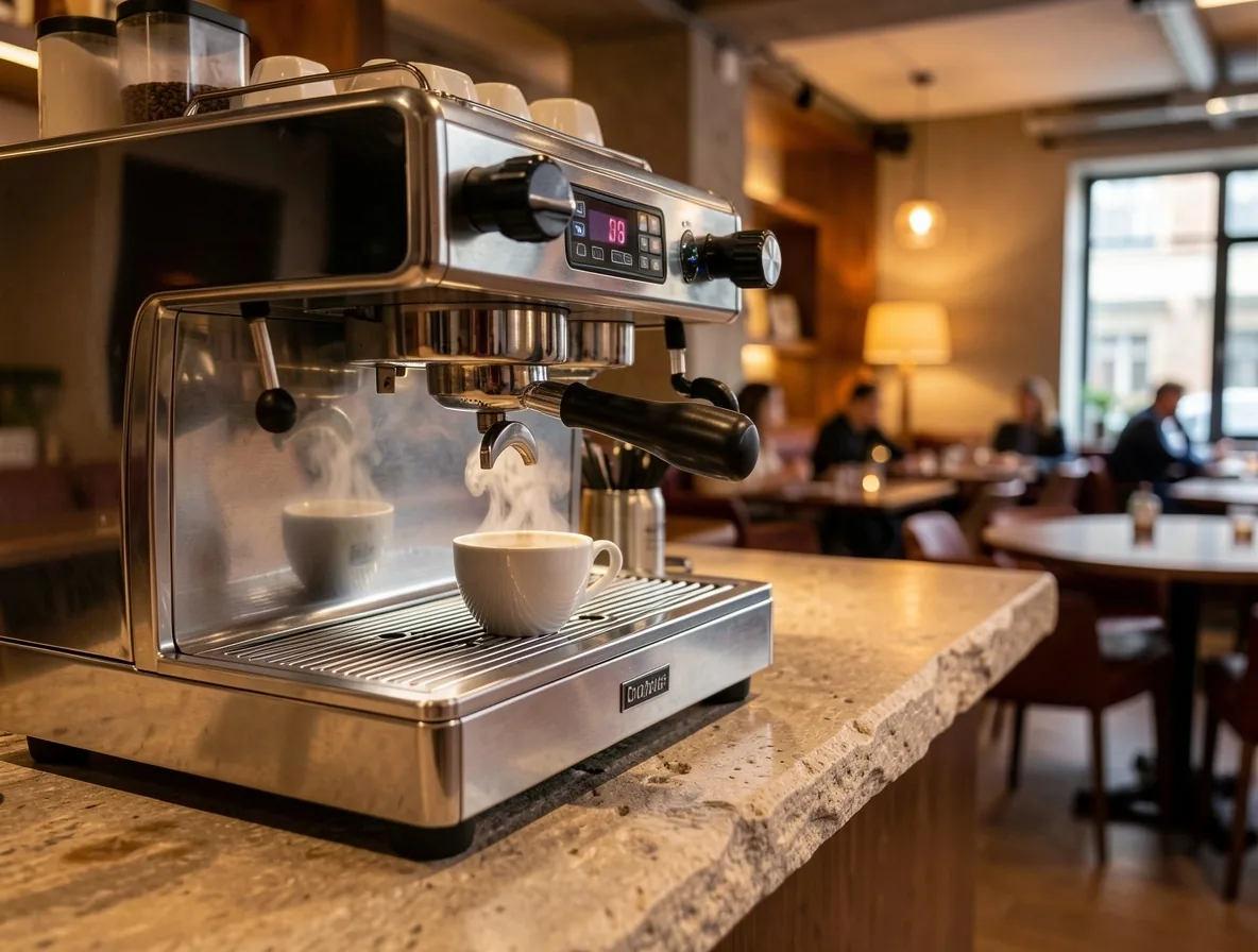 Préparation de café artisanal au bar HallSteer